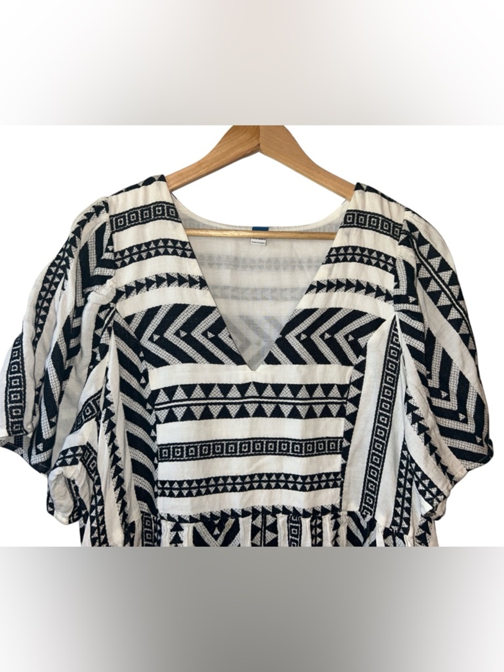 Old Navy Jacquard Mini Swing Dress Geometric Tribal Southwestern Women’s Size XL - Picture 2 of 6